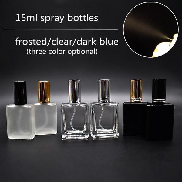 

storage bottles & jars 10/20/30pcs15ml perfume glass spray frosted/ dark blue /clear empty mist bottle dispenser atomizer
