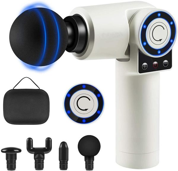 

massage gun mini, body muscle percussion massager, deep tissue handheld electric massages for athletes,4 heads & 6 speeds