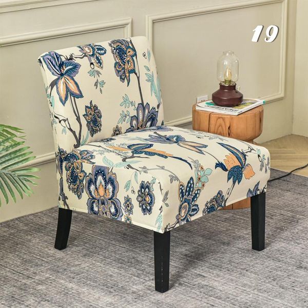 

chair covers elastic accent cover nordic style armless slipcover single sofa stool couch protector home decor