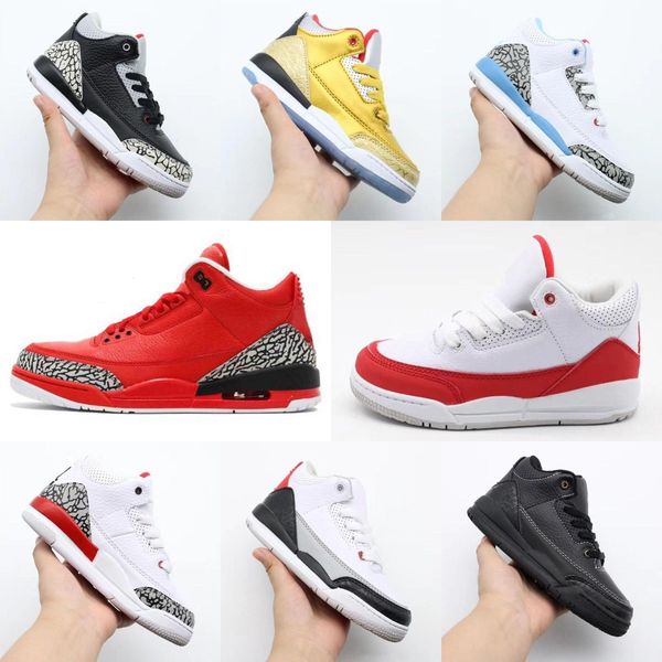 

kids big boy basketball shoes 3 unc black cement jumpman 3s laser orange fragment flight knicks fire white bio beige designers shoe size 25-
