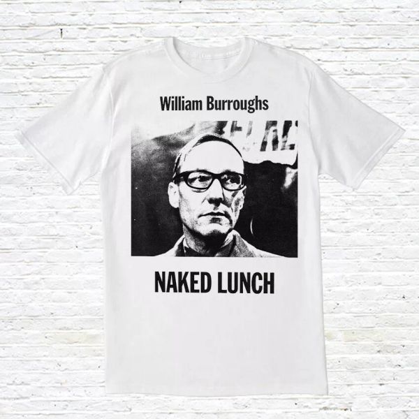 

william burroughs 'naked lunch' t-shirt, White;black