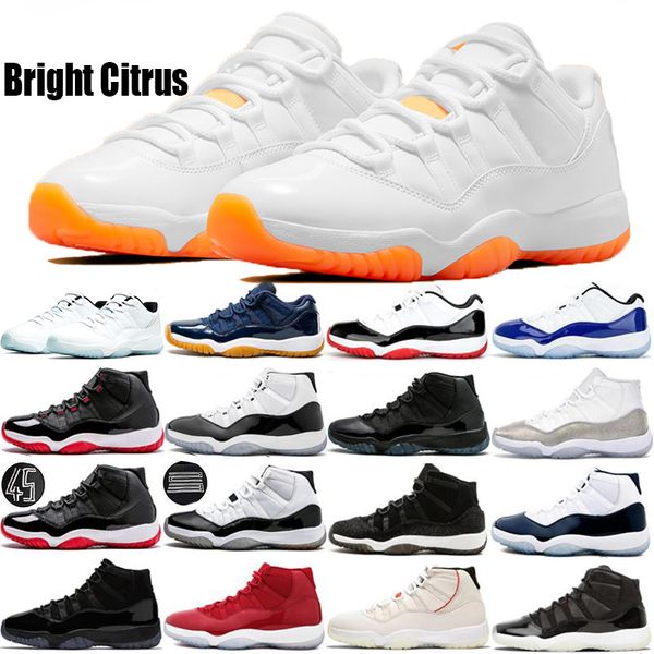 

bred 11s legend blue basketball shoes concord 45 23 bright citrus platinum tint cap and gown gamma unc space jam mens trainers