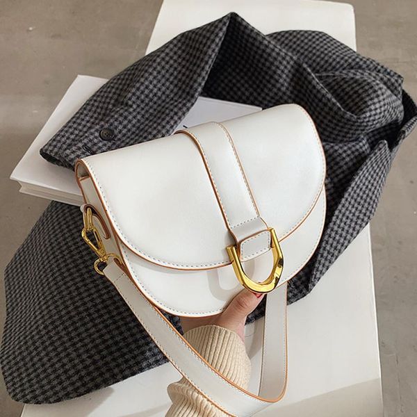 

evening bags white fashion half round women's pu leather luxury women brand handbags female shoulder bolso blanco all-match