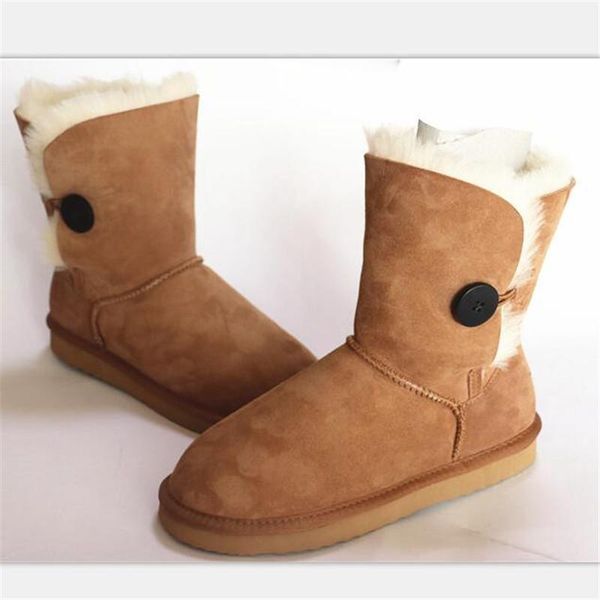 

boots 2021 women shoes wholesale classic snow for china brand 100% real sheepskin woman winter, Black