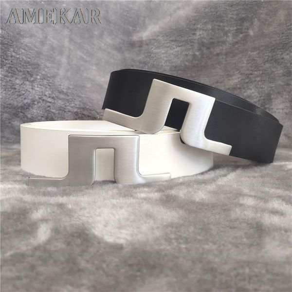 

belts 2021 fashion golf belt jl leather simple men, Black;brown