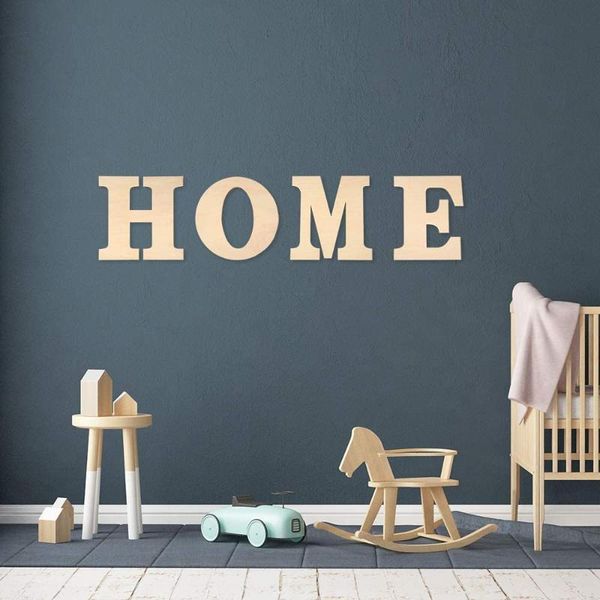 

novelty items wooden english alphabet letters blank wood board, for home walls decor, party, diy art craft projects