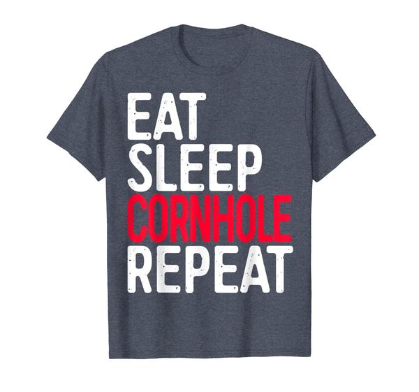 

eat sleep cornhole repeat t-shirt lawn game gift shirt, White;black
