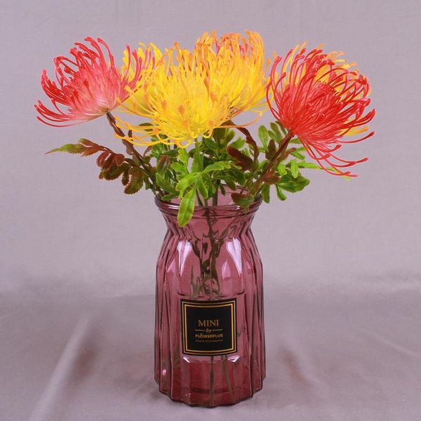 

decorative flowers & wreaths 1pc big flower head artificial protea plastic fake for wedding garden home party decorations plants