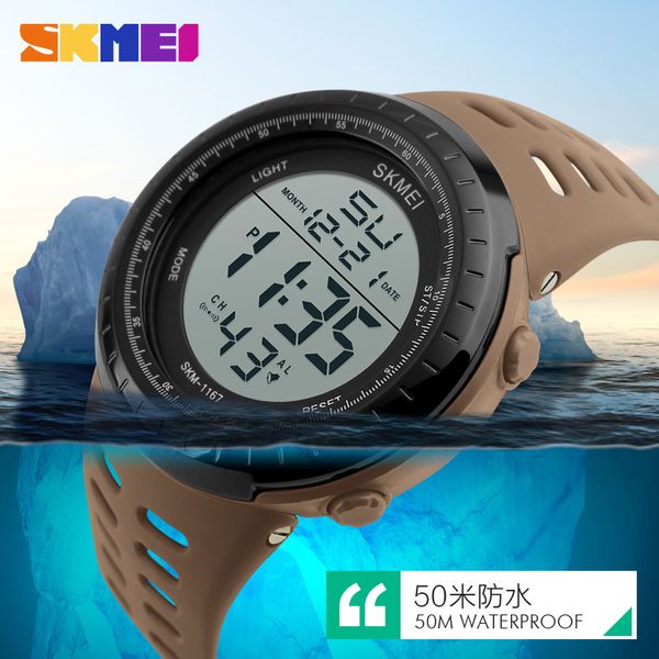 Skmei роскошный бренд мужские часы спортивные цифры светодиодные военные часы мужчины мода электроники наручные часы мужские часы монр homme sports x0524