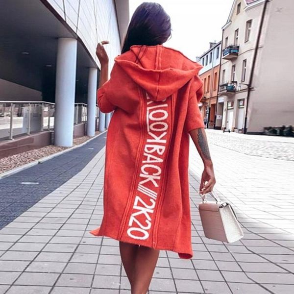 

women's knits & tees women cardigan loose long sleeve letter print sweater female cardigans women's coats aitumn sweaters outerwear, White