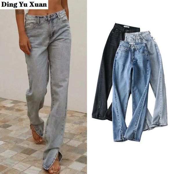 

boyfriend long jeans for tall women fashion denim clothing blue black beige grey streetwear vintage harajuku straight pants women's