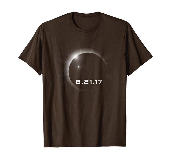 

2017 solar eclipse t-shirt, White;black