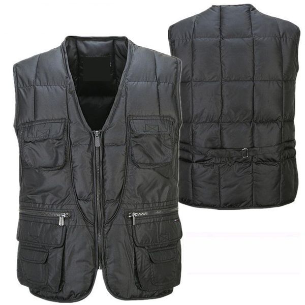 

men's vests arrival autumn winter fashion men padded jacket vest large leisure v-neck casual sleeveless mens plus size xl 2xl 3xl 4xl, Black;white