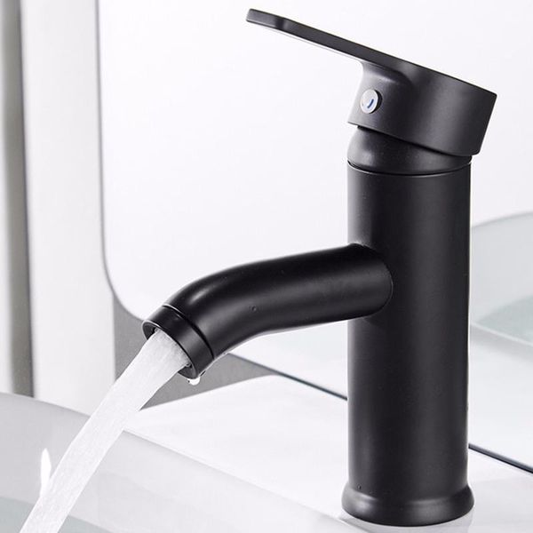 

kitchen faucets stainless steel black matte frosted faucet washbasin upper basin round cold and water