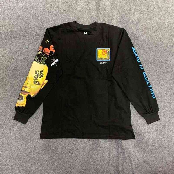 

men's t-shirts travis scot-shirt cactus jack seeing is believing long sleeve tee men women astroworld travis scot-shirts lftj, White;black