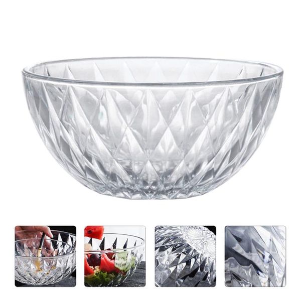 

1pc creative acrylic fruit bowl salad serving round mixing bowls
