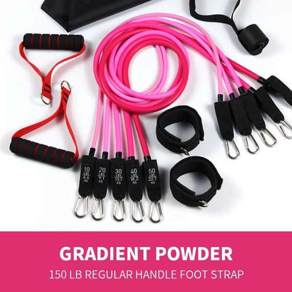 

resistance bands 11pcs/set latex yoga fitness gym equipment elastic pull rope for women bodybuilding exercise muscles training
