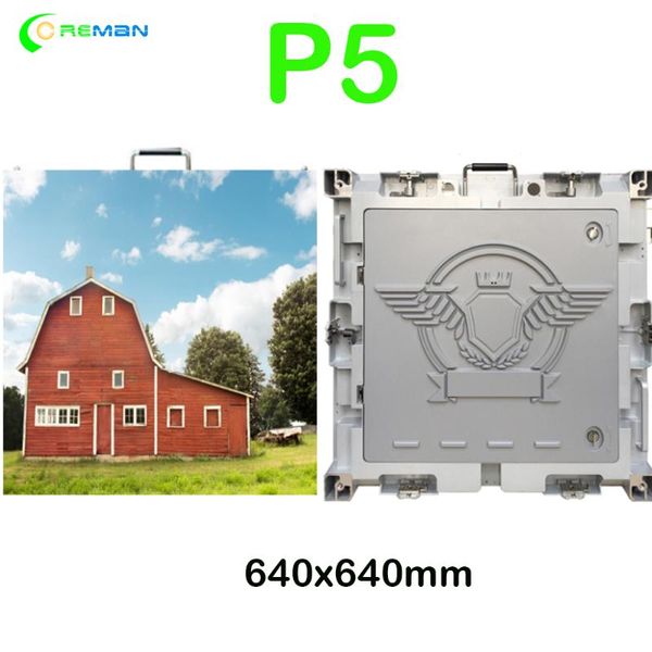 

oled display design p5 outdoor waterproof aluminium equipment cabinet led full color video 640x640 audio visual