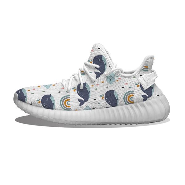

diy custom cute rainbow with whale running sho mh printed mens womens trainers outdoor sports sneakers