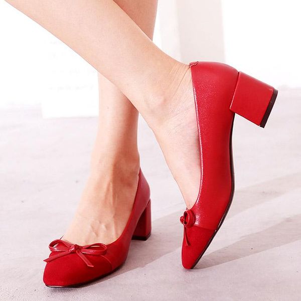 

dress shoes eagsity pumps butterfly women square heels pointed toe slip on dancing party block lady wedding, Black