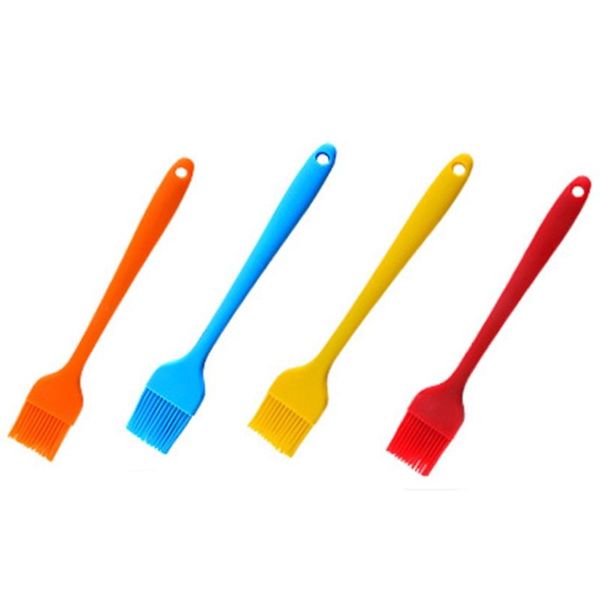 

tools & accessories long handle heat resistant barbecue brush portable silicone basting pastry bbq outdoor grill gadget with powe