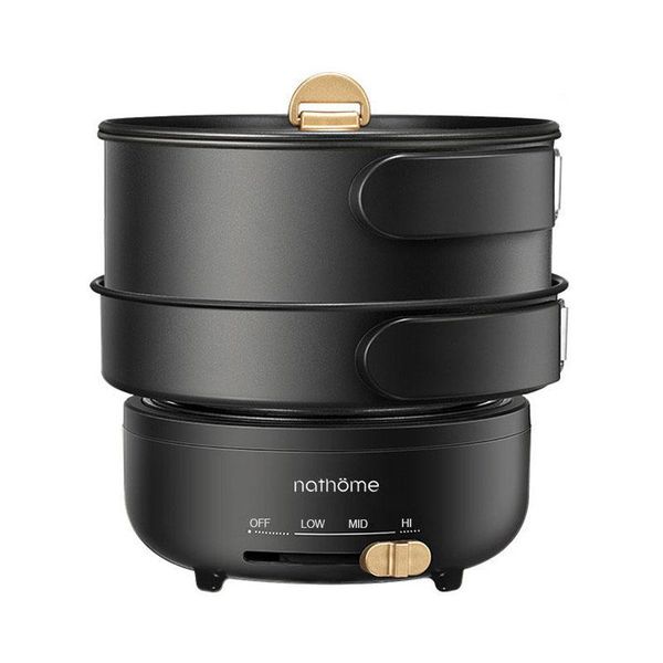 

electric skillets portable cooking pot non-stick pan for travelling camping multifunctional detachable cooker foldable machine