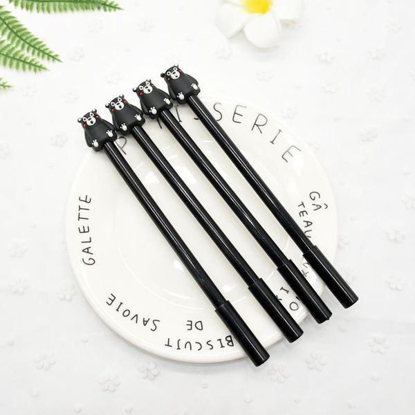 

gel pens 5pcs/lot little bear pink mouse erasable blackink pen school office supply gift stationery papelaria escolar