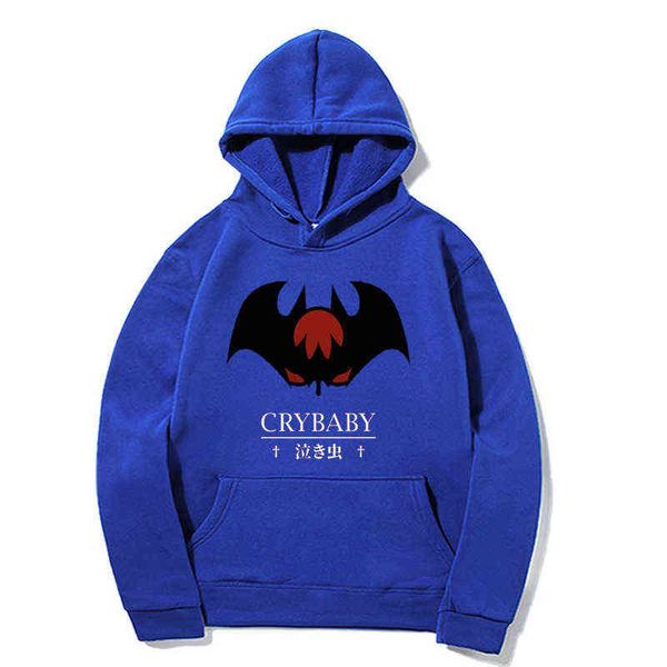 

devilman crybaby long sleeve long sleeve streetwear sweatshirt sport hoody anime pullovers male g1214, Black