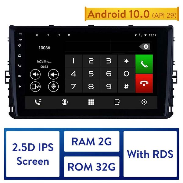 

android 10.0 rds car dvd auto radio gps navi multimedia player for 2018-vw volkswagen universal passat golf polo b5 b6