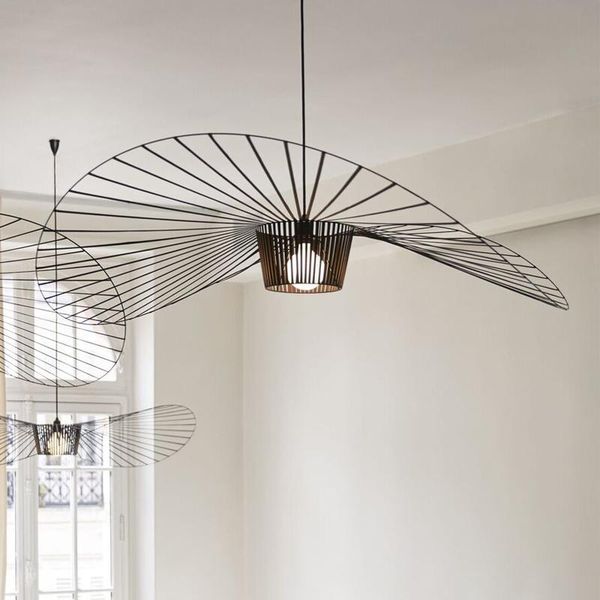 

straw hat lamp nordic creative personality net red designer lamps modern minimalist living room bedroom dining chandeli pendant