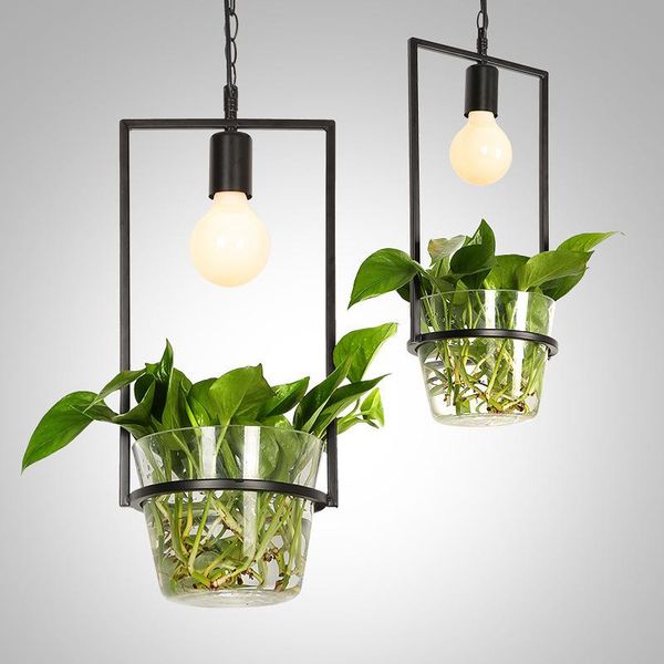 

pendant lamps modern luminaria lampen industrieel glass led lights restaurant
