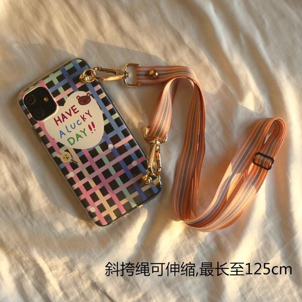 

card holders lanyard 6s suitable for 8 iphone11promax mobile phone case messenger backpack apple xs strap 7plus soft xr, Brown;gray
