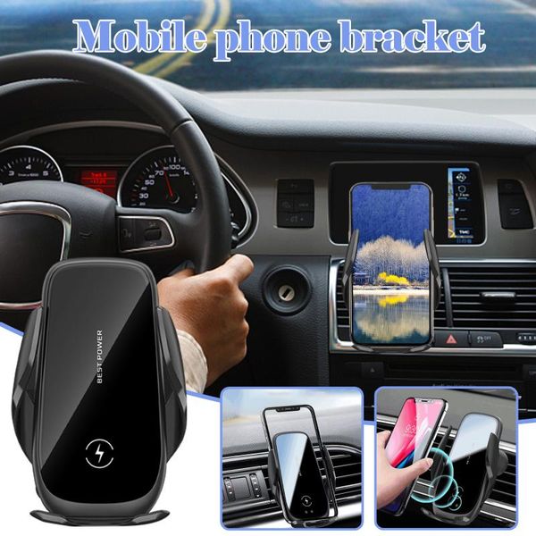 

cell phone mounts & holders wireless automatic clamping smart sensor car holder fast charger mount quick charging bracket for mobile