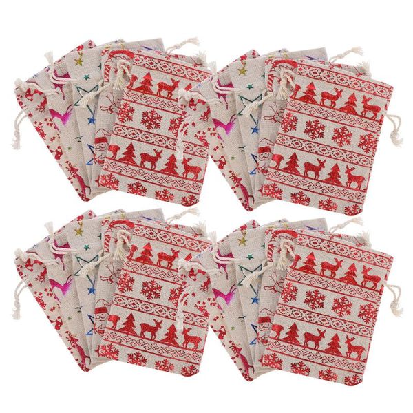 

gift wrap 25pcs christmas drawstring candy bags xmas party gifts festival supplies