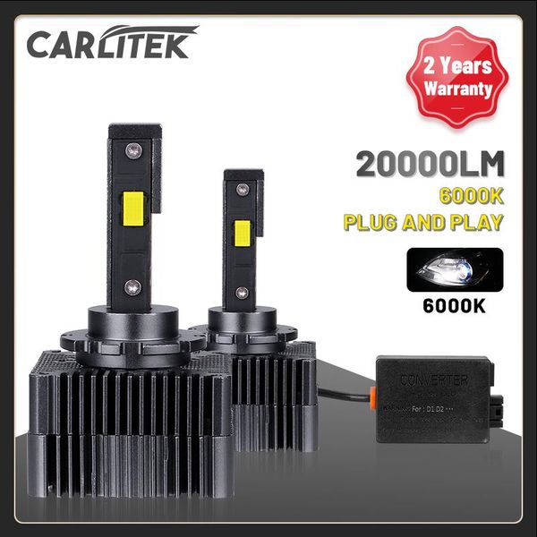 

car headlights carlitek d4s d3s d1s led canbus no error 20000lm 12v d8s d5s d2s lamps for auto d1r d2r d3r d4r light bulbs on universal
