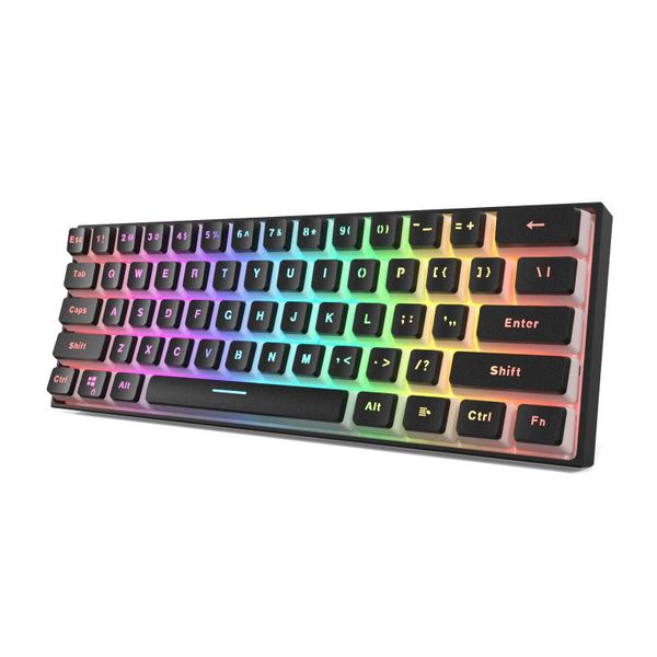 

wired type-c key line separation rgb lamp 61 mechanical keyboard desknotebook games keyboards
