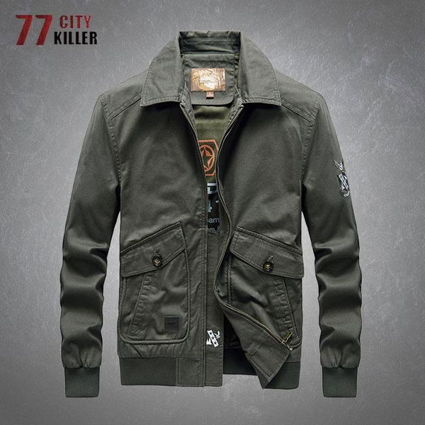 

men's jackets military bomber jacket men casual cotton solid color multi-pocket cargo male outdoor tactical commute coat autumn winter, Black;brown