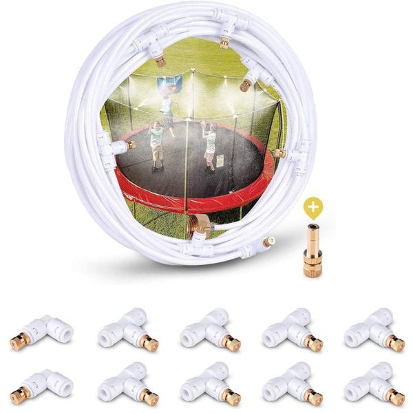 

watering equipments 26.3ft trampoline sprinkler outdoor kids water misting misters cooling system summer fun for children