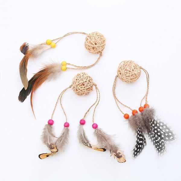 

cat toys toy ball feather funny sepak takraw + highly interactive and playful