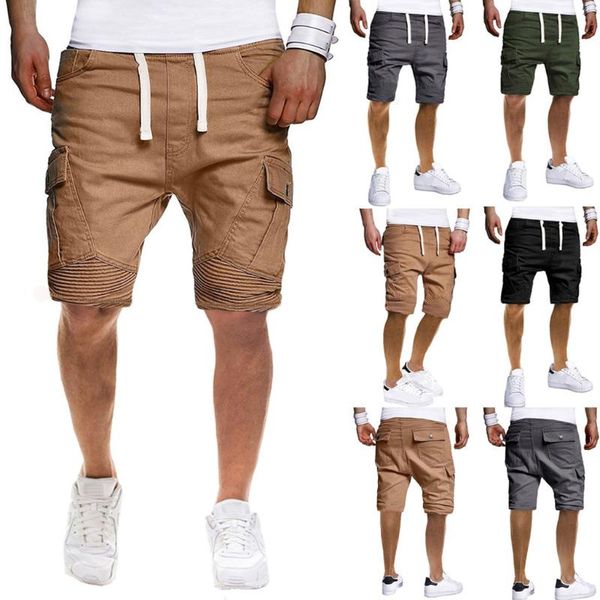 

men's shorts military cargo 2021 army tactical fitness joggers men cotton loose work casual short pants plus size 4xl, White;black