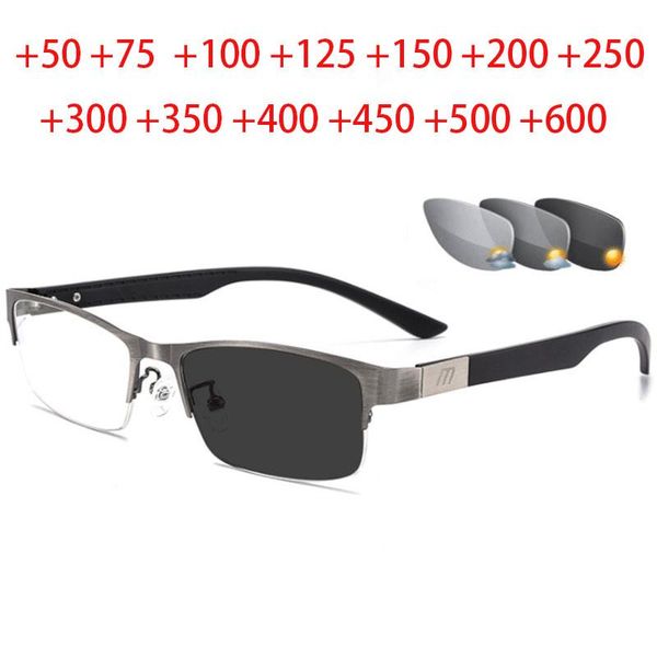 

sunglasses titanium alloy outdoor pochromic reading glasses men sun automatic discoloration presbyopia hyperopia glasse +1.0 +1.5 +2.0, White;black