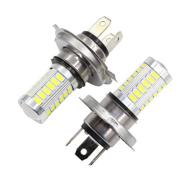 

car headlights 1pc h4 h7 led headlight 33smd 5630 12v white fog light driving lamp bulb luminous flux 800 lm color temperature 6000~6500k