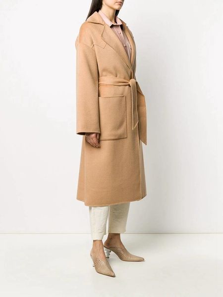 

women's wool & blends 2021 women trench autumn/winter classic double-sided nylon coat mid-length temperament commuter woolen, Black