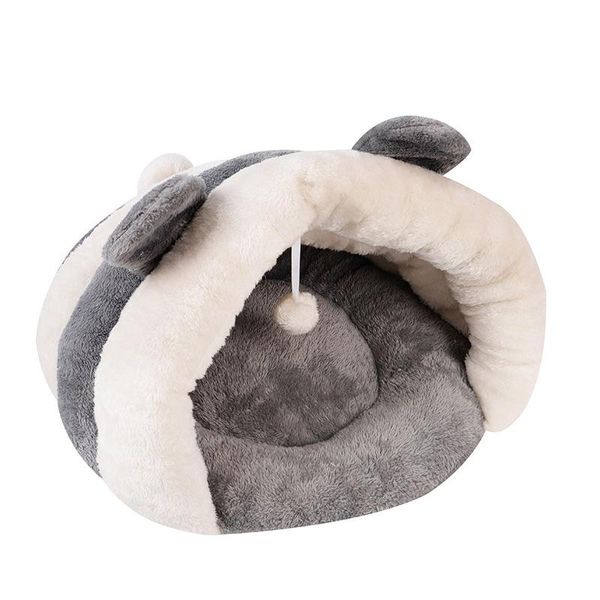 

cat beds & furniture m/l pet small puppy kennel bed sofa sleeping soft polar fleece bag house mat winter warm nest cave 5 colors