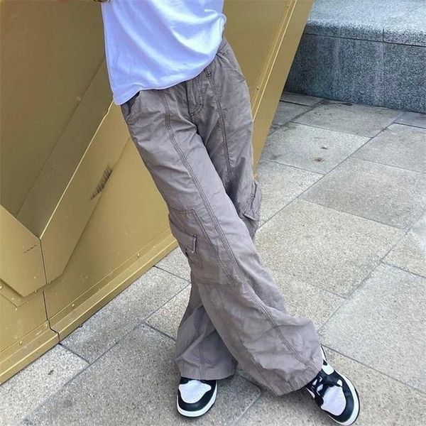 

low waisted y2k grunge baggy jeans harajuku fairycore pockets cargo pants streetwear casual fashion loose denim trousers 211216, Black;white