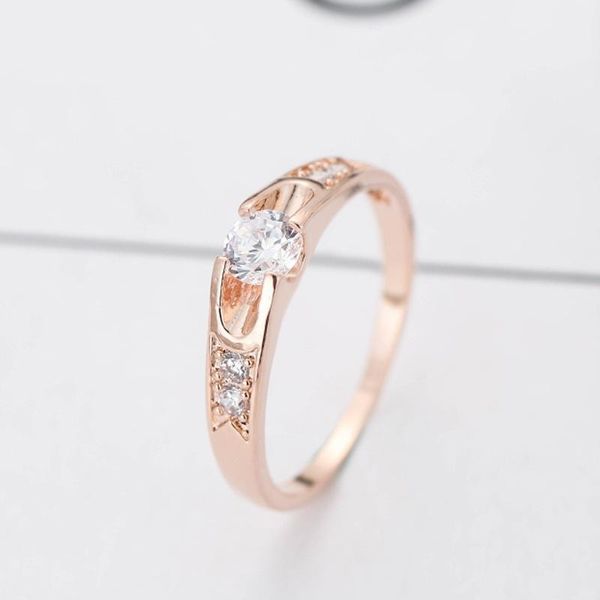 

wedding rings dj143 street snap-style creative delicacy zircon copper gift party banquet women's jewelry ring, Slivery;golden