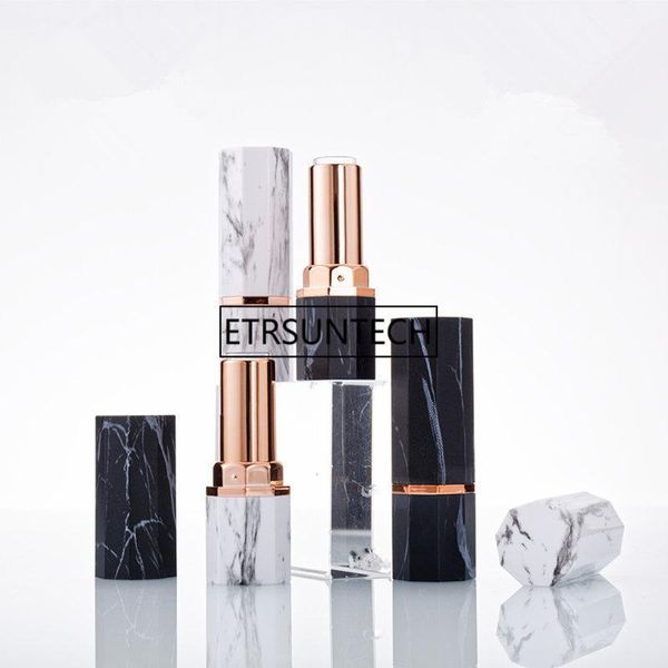 

storage bottles & jars nine-sided marbled luxury empty lipstick tube lip tubes diy lipgloss cosmetic containers packaging f1699