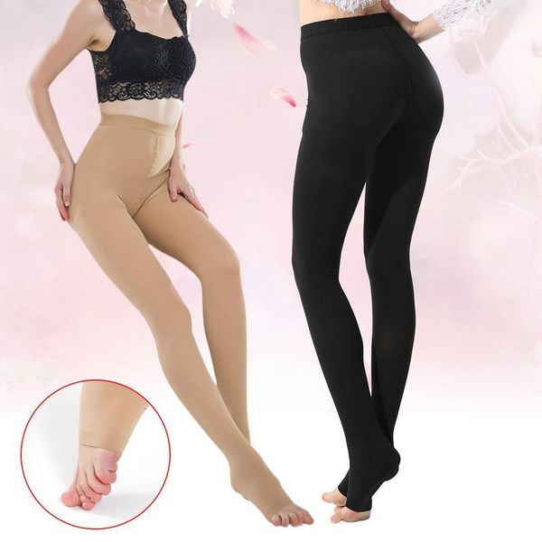 

sports socks non-slip compression long knee woman, Black