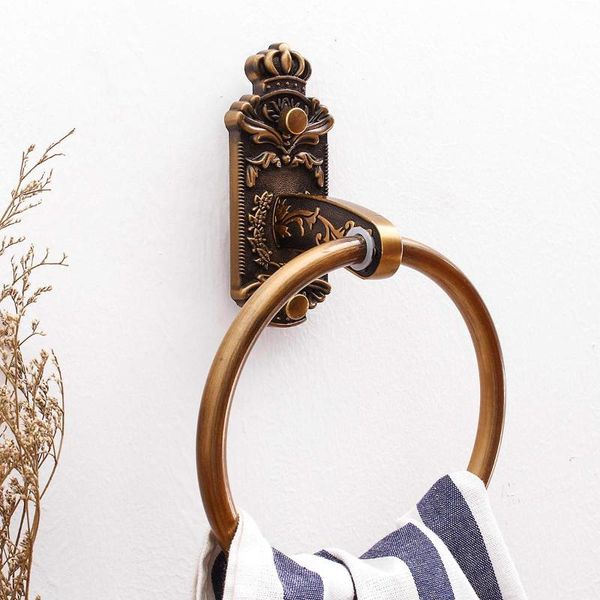 

wall-mounted towel ring antique bronze bathroom accessories bath holder hanger rings