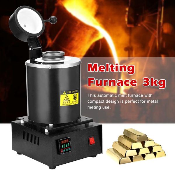 

portable melting furnace 3kg graphite crucible high temperature small metal 2050w professional hand tool sets